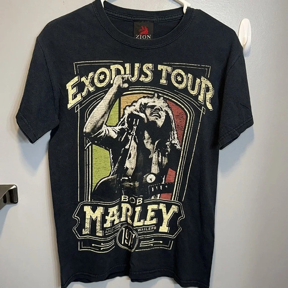 exodus tour bob marley and the wailers 1977 size small zion footwear short sleev - Picture 10 of 10
